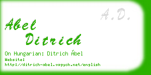 abel ditrich business card